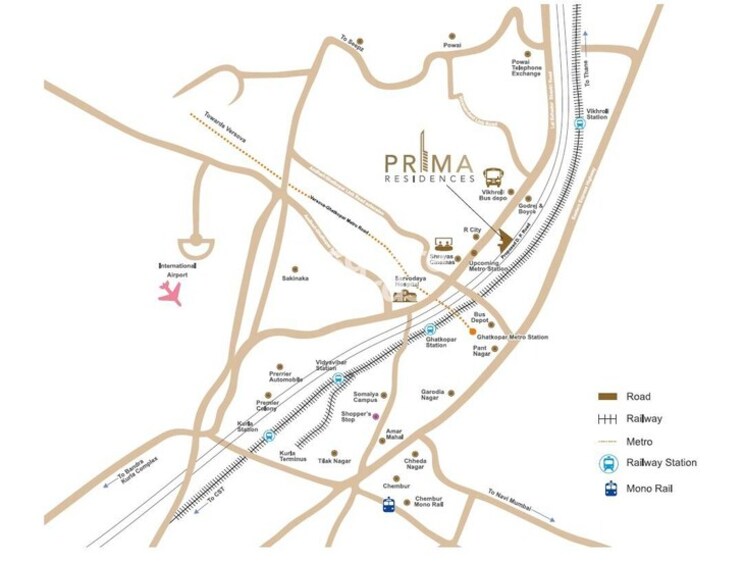 Map Location, lnt-elixir-reserve 4 Bedroom 1547 Sq.Ft. Apartment In Powai Mumbai 10003744