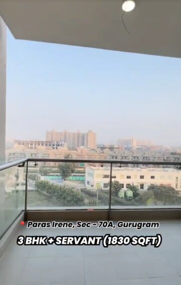 Balcony in 3 BHK Apartment at Paras Irene, Sector 70a – for Rent