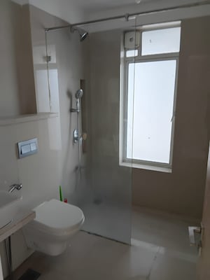 Bathroom in 3 BHK Apartment at Soham Crystal Spires, Thane West – for Rent