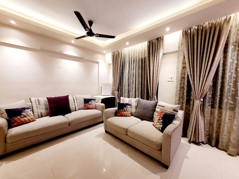 Living Room, bu-bhandari-acolade 2 Bedroom 940 Sq.Ft. Apartment In Kharadi Pune 10016975