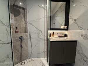 Bathroom in 3 BHK Apartment at Rustomjee 180 Bayview, Matunga West – for Sale