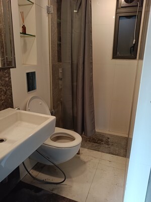 Bathroom in 1 BHK Apartment at Lodha New Cuffe Parade, Wadala – for Rent