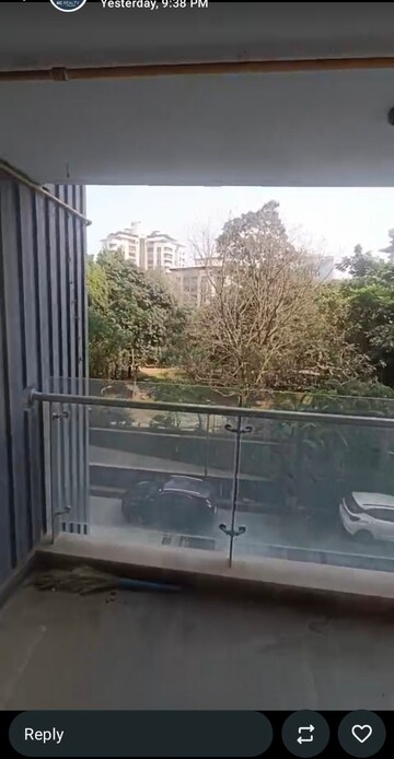 Balcony in 3 BHK Apartment at Courtyard by Narang Realty and The Wadhwa Group, Pokhran Road No Two – for Rent