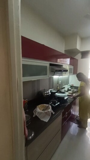 Kitchen in 2 BHK Apartment at Courtyard by Narang Realty and The Wadhwa Group, Pokhran Road No Two – for Rent