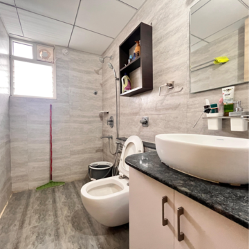 Bathroom in 3 BHK Apartment at DS Max Skycity, Chokkanahalli – for Rent