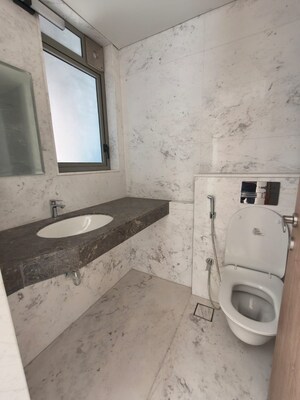 Bathroom in 3 BHK Apartment at Lodha Bellagio, Powai – for Rent