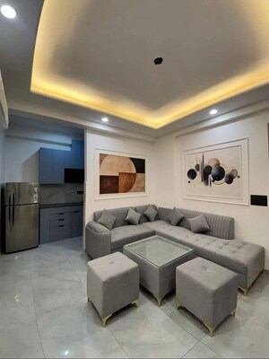 Living Room in 1.5 BHK Builder Floor at Chattarpur – for Rent