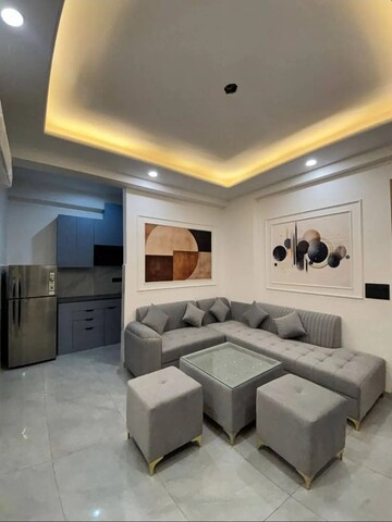 Living Room in 1.5 BHK Builder Floor at Chattarpur – for Rent