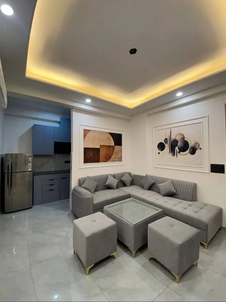 Living Room, chattarpur 1.5 Bedroom 500 Sq.Ft. Builder Floor In Chattarpur Delhi 10036400
