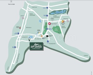 3 BHK Apartment – Map Location View at Merlin Avana, Tollygunge - for Sale
