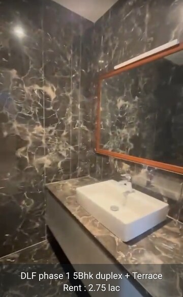 Attached Bathroom in 5 BHK Builder Floor at Dlf Phase I – for Rent