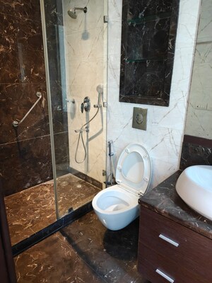 Bathroom in 3 BHK Builder Floor at Panchsheel Enclave – for Rent