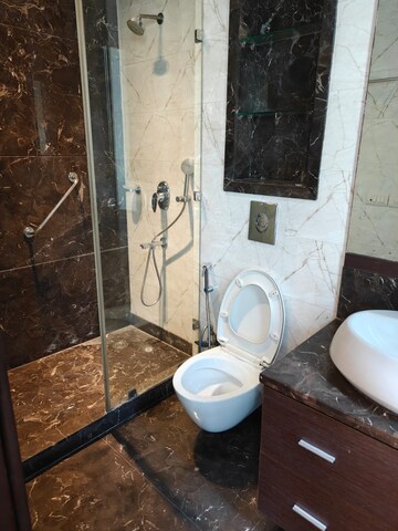 Bathroom in 3 BHK Builder Floor at Panchsheel Enclave – for Rent