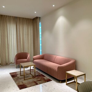 Living Room in 1 BHK Apartment at Bhartiya City Leela Residences, Thanisandra – for Rent