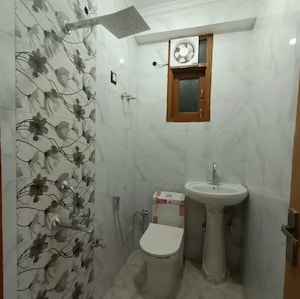 Bathroom in 2 BHK Builder Floor at Chattarpur – for Rent