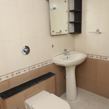 Bathroom in 3 BHK Apartment at Puravankara Purva Venezia, Vignana Kendra – for Rent