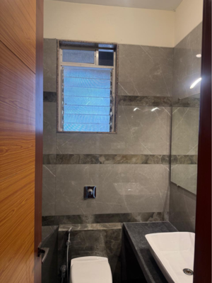 Bathroom in 3 BHK Apartment at Paradise Sai World Empire, Rohinjan – for Rent