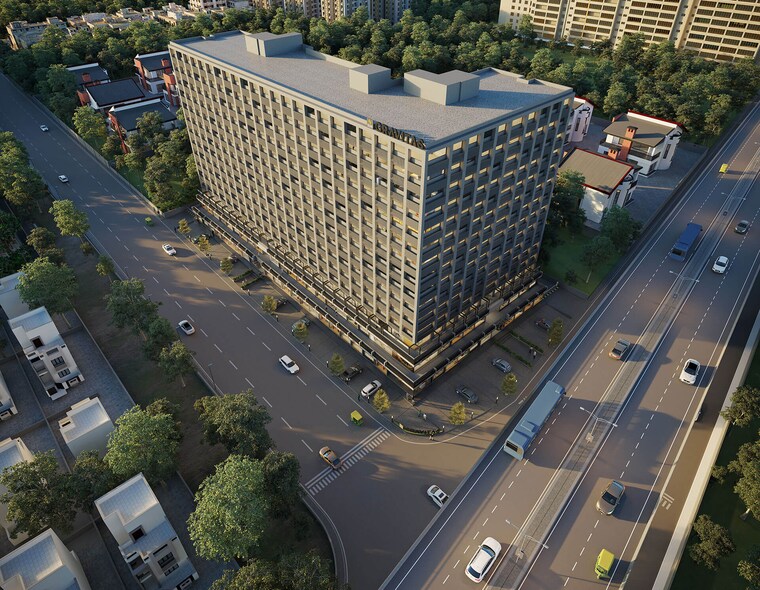 Exterior View, shyamal Commercial Office Space 500 Sq.Ft. In Shyamal Ahmedabad 10052631