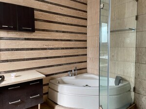 Bathroom in 4 BHK Builder Floor at Panchsheel Park – for Rent