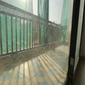 Balcony in 3 BHK Apartment at Palm Residency Chhatarpur, Rajpur Khurd Extension – for Rent