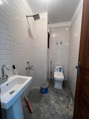 Bathroom in 2 BHK Builder Floor at Chattarpur – for Rent