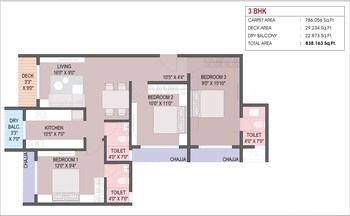 3 BHK Flat for Sale in Kharghar Sector 20, Navi Mumbai