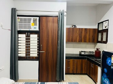 Kitchen in 1 RK Apartment at Sushant Lok I – for Rent