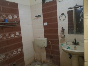 Bathroom in 1 BHK Builder Floor at Kripa Apartments, Vaishali Sector 4 – for Rent