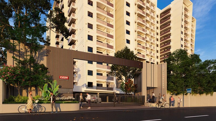 Exterior View, dsr-the-courtyard 3 Bedroom 1500 Sq.Ft. Apartment In Gunjur Bangalore 10078055