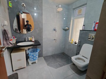 Bathroom in 2.5 BHK Apartment at Aparna Sarovar, Nallagandla – for Rent
