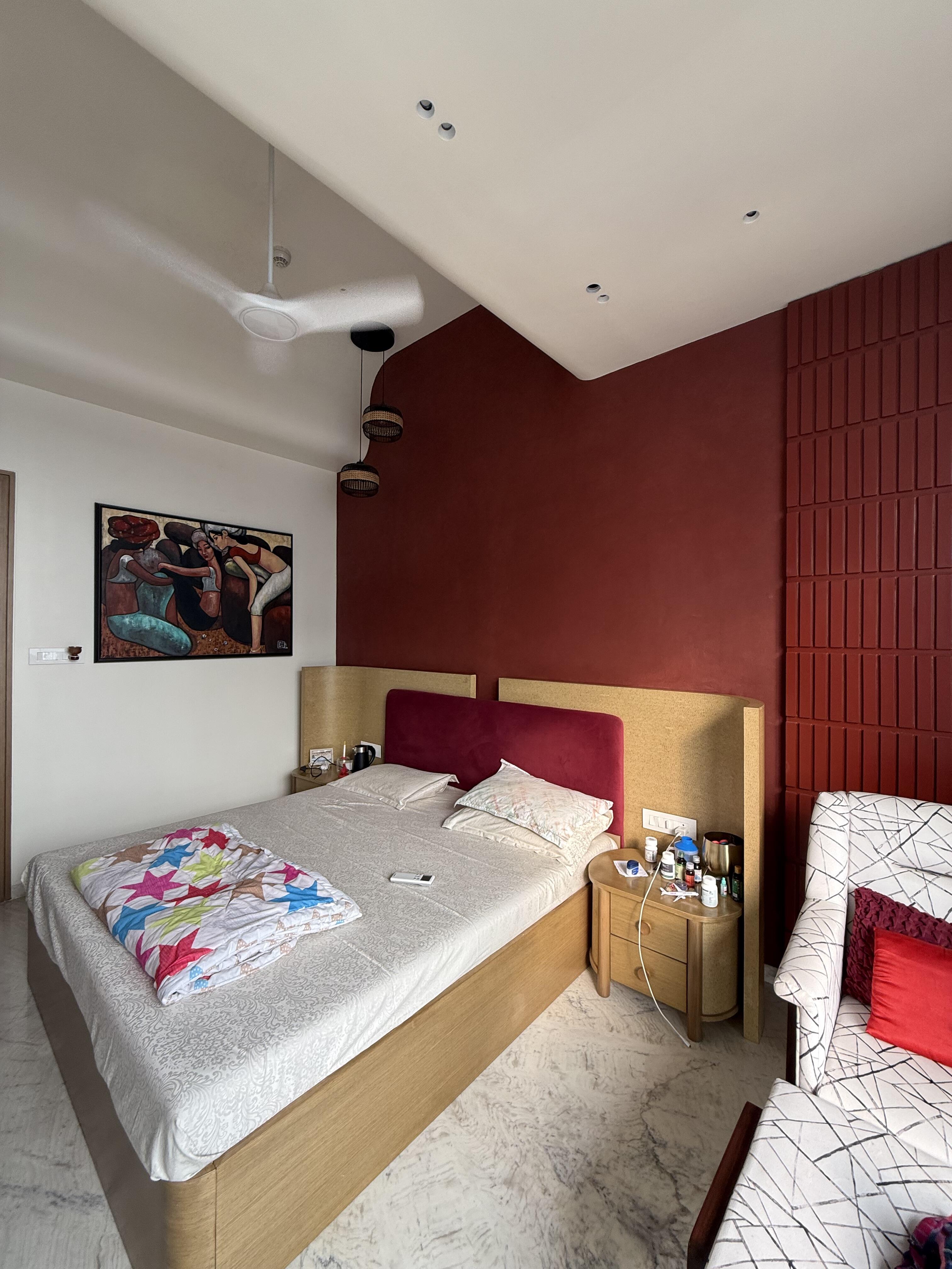 Bedroom in 3 BHK Apartment at Indiabulls Sky Forest, Lower Parel – for Rent
