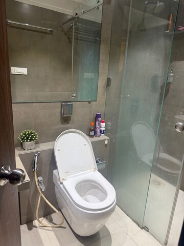 Bathroom in 2 BHK Apartment at Neelkanth Palms, Kapur Bawdi – for Rent