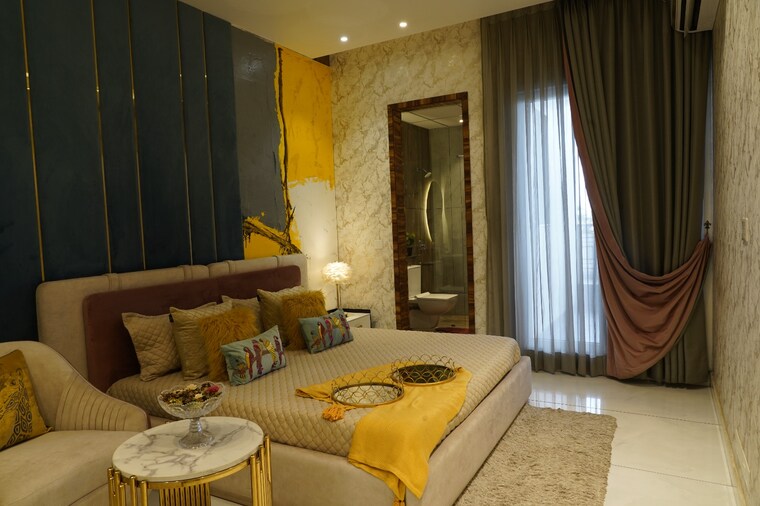 Bedroom, malwa-escon-primera 3 Bedroom 1550 Sq.Ft. Apartment In International Airport Road Zirakpur 10078524