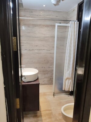 Bathroom in 1 BHK Builder Floor at Greater Kailash I – for Rent