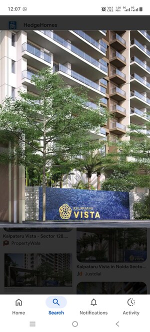 3 BHK Apartment For Rent in Kalpataru Vista, Sector 128