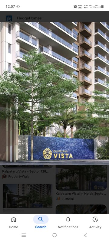 3 BHK Apartment For Rent in Kalpataru Vista, Sector 128