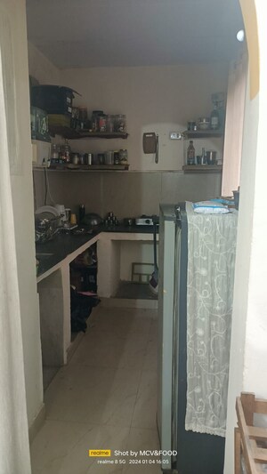 Kitchen in 1 BHK Builder Floor at Khirki Extension – for Rent