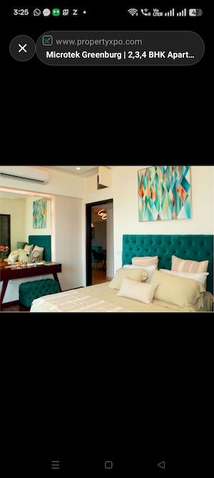 Bedroom in 3 BHK Apartment at Microtek Greenburg, Sector 86 – for Rent