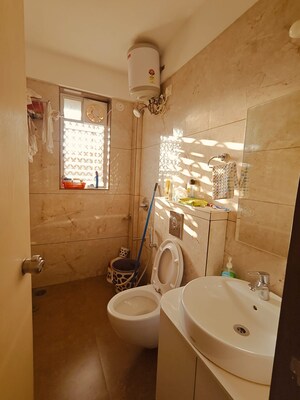 Bathroom in 3 BHK Apartment at Belvalkar Ashirwad, Bhandarkar Road – for Rent