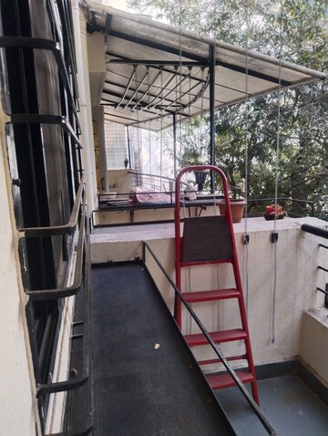 Balcony in 3 BHK Apartment at Gokhale Saraswati Park, Ideal Colony – for Rent