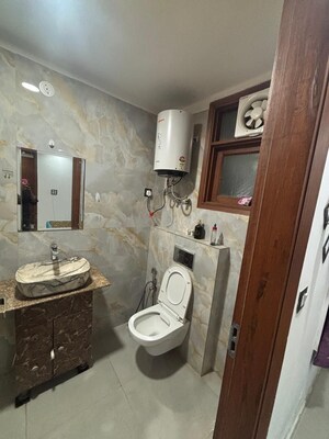 Bathroom in 2 BHK Builder Floor at Neb Sarai – for Rent