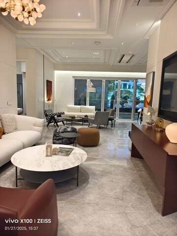 Living Room in 5 BHK Penthouse at Crossing Republik, Crossing Republic – for Sale