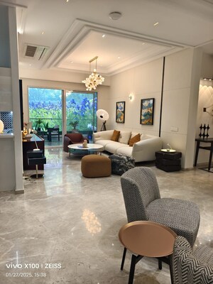 Living Room in 5 BHK Penthouse at Crossing Republik, Crossing Republic – for Sale