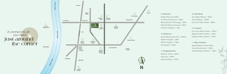 Map Location, rameswara-anandvann 3 Bedroom 1387 Sq.Ft. Apartment In Paikpara Kolkata 10095846