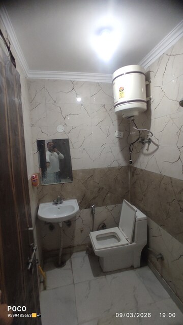 Bathroom in 2 BHK Builder Floor at Mehrauli – for Rent