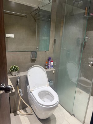 Bathroom in 2 BHK Apartment at Neelkanth Palms, Kapur Bawdi – for Rent