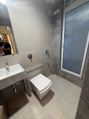 Bathroom in 3 BHK Apartment at Dotom Isle, Malad West – for Rent