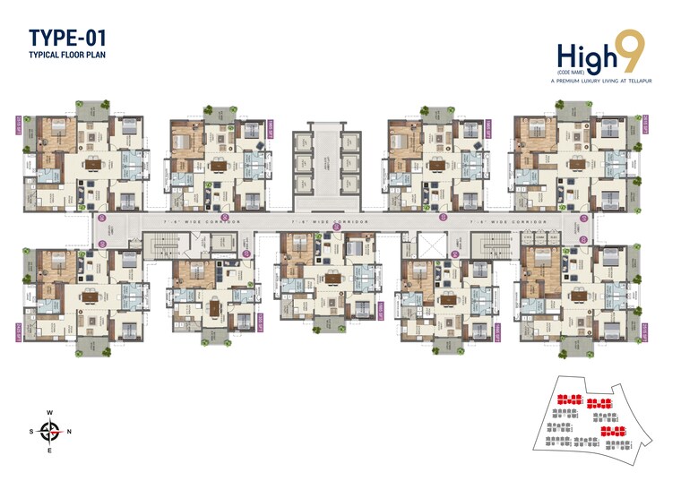 Master Plan, anvita-high-9 3 Bedroom 1885 Sq.Ft. Apartment In Kollur Hyderabad 10103029