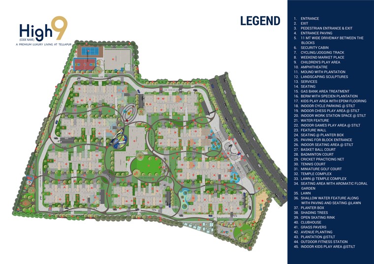 Master Plan, anvita-high-9 3 Bedroom 1965 Sq.Ft. Apartment In Kollur Hyderabad 10103064