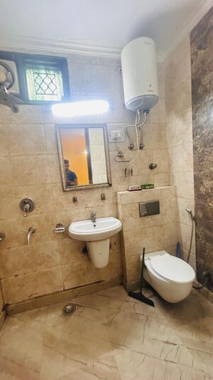 Bathroom in 3 BHK Builder Floor at Malviya Nagar – for Rent